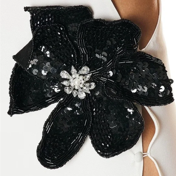 PatBo Halterneck Feather Trim Gown - Picture 6 of 13